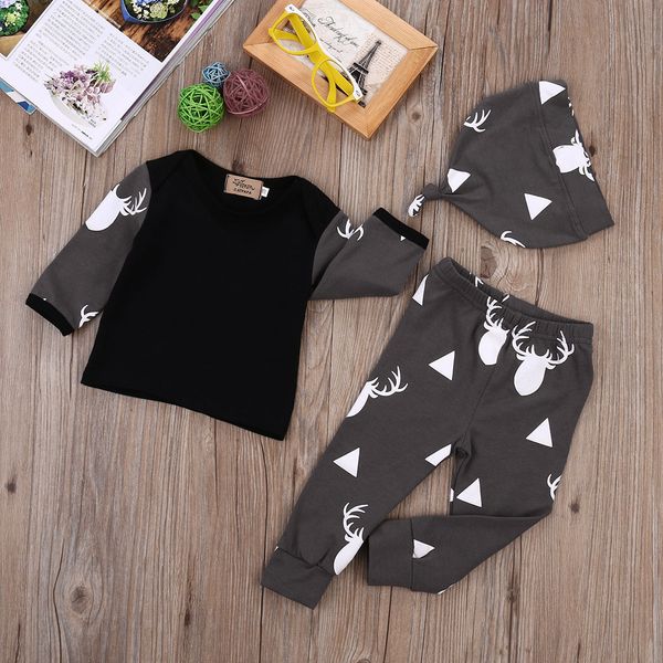new 3pcs baby girl clothes baby boys deer t-shirt +pants leggings hat newborn outfits set, White
new 3pcs baby girl clothes baby boys deer t-shirt +pants leggings hat newborn outfits set, White
