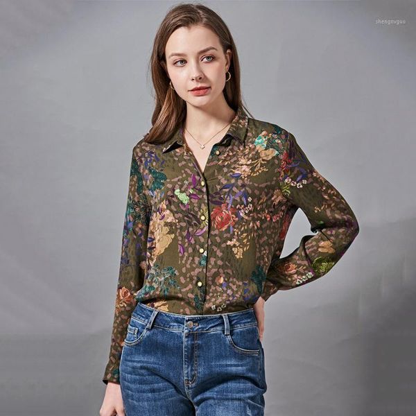 women's blouses and silk olive floral printed office formal casual shirts plus large size spring summer haut femme &, White
women's blouses and silk olive floral printed office formal casual shirts plus large size spring summer haut femme &, White