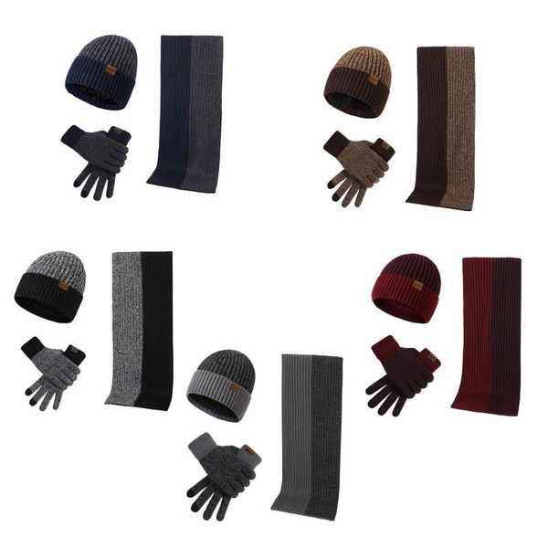 hats, scarves & gloves sets l93f 3 pcs/set double-sided color matching scarf autumn winter fashion men women simple thickening hat se, Blue;gray
hats, scarves & gloves sets l93f 3 pcs/set double-sided color matching scarf autumn winter fashion men women simple thickening hat se, Blue;gray