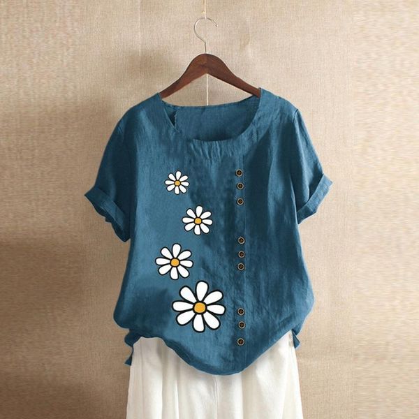 women's blouse women casual boho floral print loose blouse short sleeve shirt button blusa feminina clothes for women, White 
women's blouse women casual boho floral print loose blouse short sleeve shirt button blusa feminina clothes for women, White