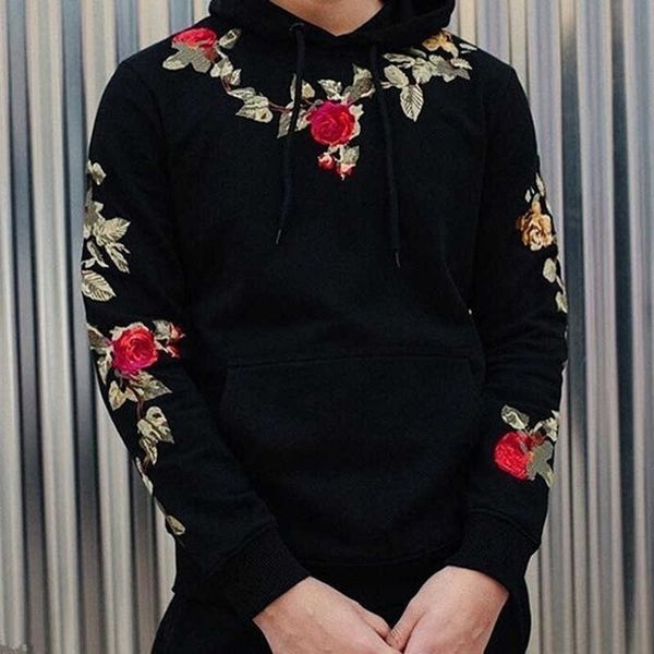 mens hoodies harajuku flowers embroidered hoodie hooded sweatshirt pullover men streetwear sportswear men hoodies sweatshirts 201020, Black
mens hoodies harajuku flowers embroidered hoodie hooded sweatshirt pullover men streetwear sportswear men hoodies sweatshirts 201020, Black