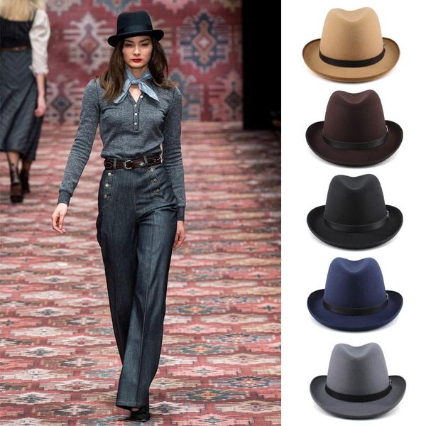 wide brim hats men women wool blend classical homburg party fedora caps outdoor trilby sunhat jazz winter warm adjustable size m, Blue;gray
wide brim hats men women wool blend classical homburg party fedora caps outdoor trilby sunhat jazz winter warm adjustable size m, Blue;gray