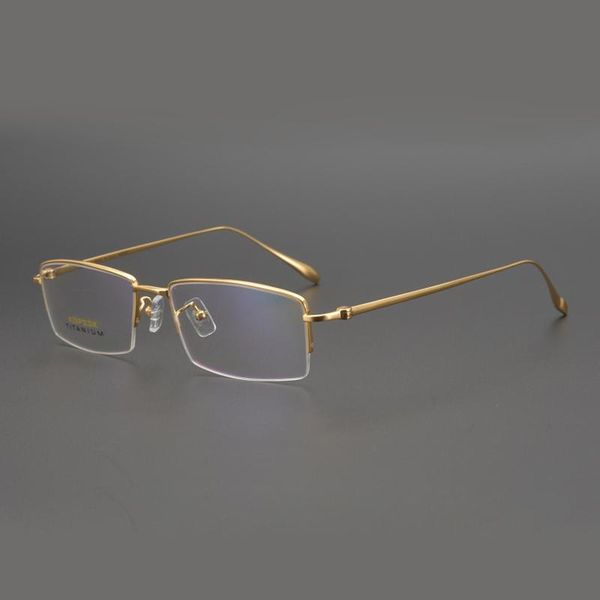 fashion sunglasses frames pure titanium 24k gold eyeglasses frame women ultralight men prescription square half eyewear myopia optical, Black
fashion sunglasses frames pure titanium 24k gold eyeglasses frame women ultralight men prescription square half eyewear myopia optical, Black