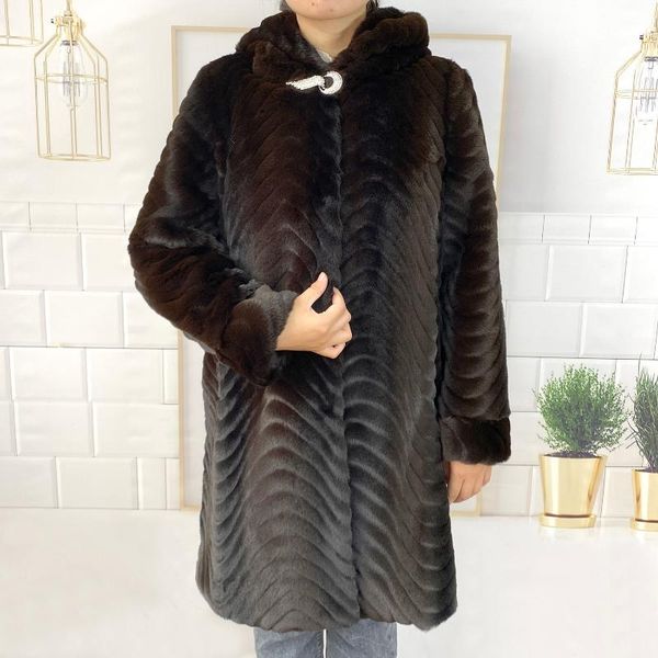 women's fur & faux 2021 women winter mink warm large size coat long sleeve hooded elegant luxury fashion, Black
women's fur & faux 2021 women winter mink warm large size coat long sleeve hooded elegant luxury fashion, Black