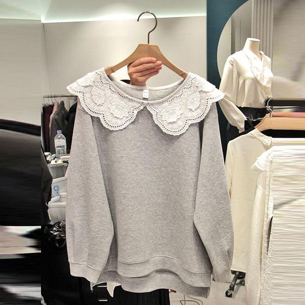 korean style hoody lace wild sweatshirts women 2021 autumn new casual fashion ladies sweatshirts solid color female, Black
korean style hoody lace wild sweatshirts women 2021 autumn new casual fashion ladies sweatshirts solid color female, Black