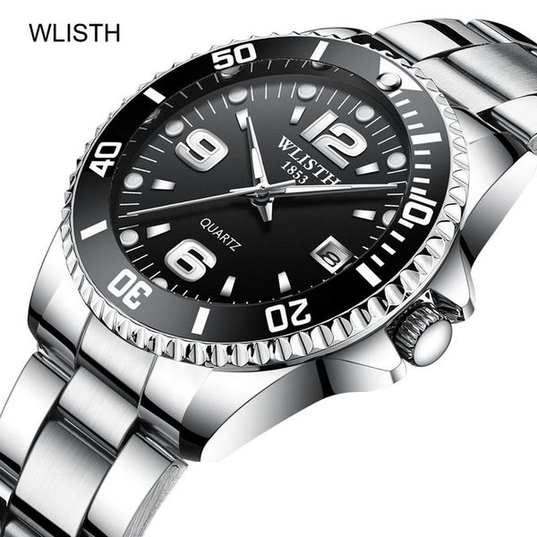 wristwatches 2021 wlisth brand watch men rotatable bezel gmt sapphire glass 30m waterproof stainless steel sports fashion quartz reloj hombr, Slivery;brown
wristwatches 2021 wlisth brand watch men rotatable bezel gmt sapphire glass 30m waterproof stainless steel sports fashion quartz reloj hombr, Slivery;brown