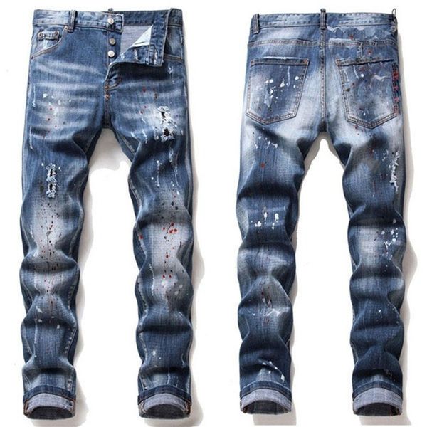 28ss men's jeans cracked stretch black fashion slim fit type washed motorcycle jeans paneled hip hop pants slim stretch pants nvq, Blue
28ss men's jeans cracked stretch black fashion slim fit type washed motorcycle jeans paneled hip hop pants slim stretch pants nvq, Blue