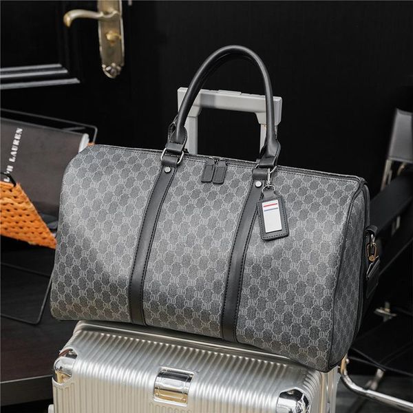 duffel bags pu leather travel bag for men handbag large capacity business trip tote luggage duffle black plaid bolso hombre 
duffel bags pu leather travel bag for men handbag large capacity business trip tote luggage duffle black plaid bolso hombre