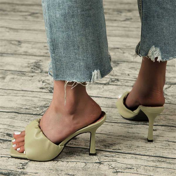 sandals fashion women 2021 summer temperament elegant square head folds stiletto wear out high heel slippers zapatos de muje, Black
sandals fashion women 2021 summer temperament elegant square head folds stiletto wear out high heel slippers zapatos de muje, Black