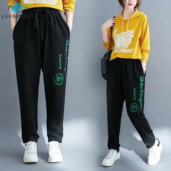 2021 new women 100kg large size casual spring autumn fashion sweatpants office lady letter print elastic waist female trouser y4mm, Black;white
2021 new women 100kg large size casual spring autumn fashion sweatpants office lady letter print elastic waist female trouser y4mm, Black;white