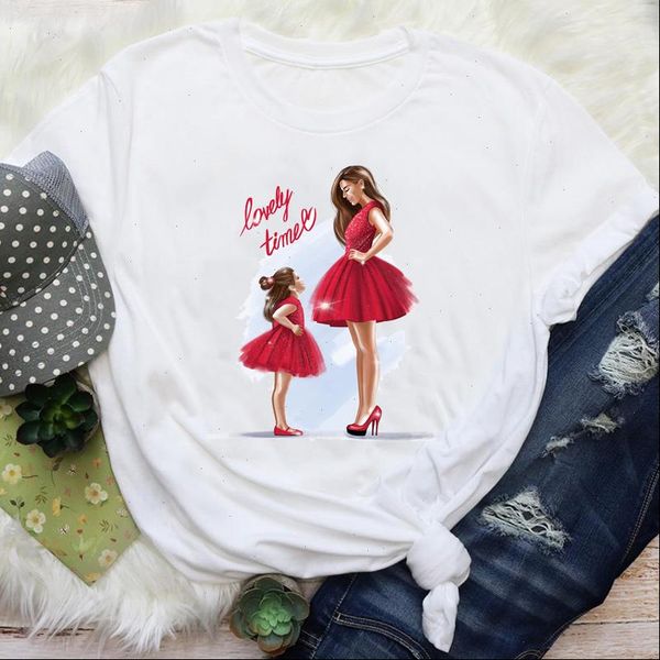 women mom t shirts daughter love sweet 90s style fashion mama cartoon mother graphic tees clothes print lady female, White
women mom t shirts daughter love sweet 90s style fashion mama cartoon mother graphic tees clothes print lady female, White