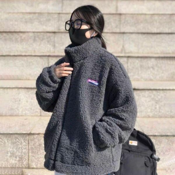 women's jackets autumn and winter stand collar zipper versatile casual loose vintage fleece lamb wool coat wear, Black;brown
women's jackets autumn and winter stand collar zipper versatile casual loose vintage fleece lamb wool coat wear, Black;brown