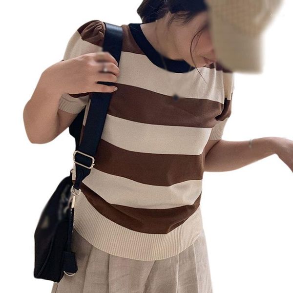 women's t-shirt summer arrival korean o neck color striped short sleeve slim knitted tee shirt, White
women's t-shirt summer arrival korean o neck color striped short sleeve slim knitted tee shirt, White
