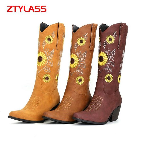 boots wine yellow brown embroidery women retro square toe thick heeled western slip on mid calf autumn winter shoes, Black
boots wine yellow brown embroidery women retro square toe thick heeled western slip on mid calf autumn winter shoes, Black
