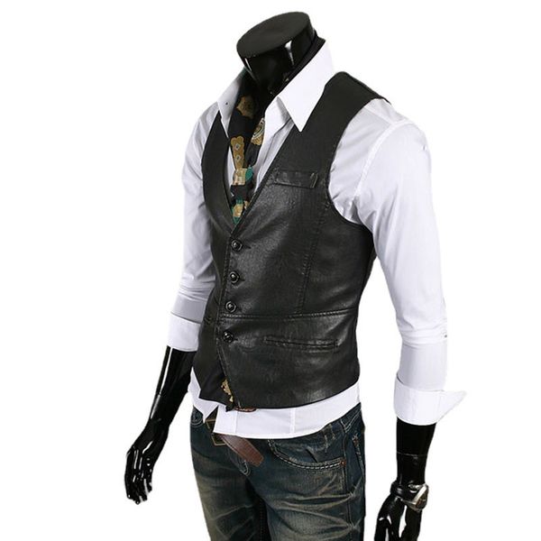 leather vests men vest slim fit mens suit vest male waistcoat casual sleeveless formal business jacket leather branded clothing 220309, White;black
leather vests men vest slim fit mens suit vest male waistcoat casual sleeveless formal business jacket leather branded clothing 220309, White;black
