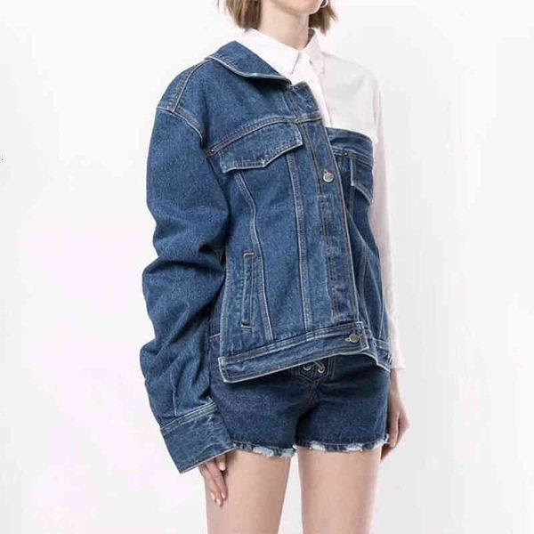 2021 fashion one shoulder stre super denim asymmric women's lapel long sve pock et, Black;brown
2021 fashion one shoulder stre super denim asymmric women's lapel long sve pock et, Black;brown