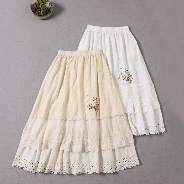skirts mori series fariry embroidery flower skirt women elastic waist casual pockets 821-67, Black
skirts mori series fariry embroidery flower skirt women elastic waist casual pockets 821-67, Black