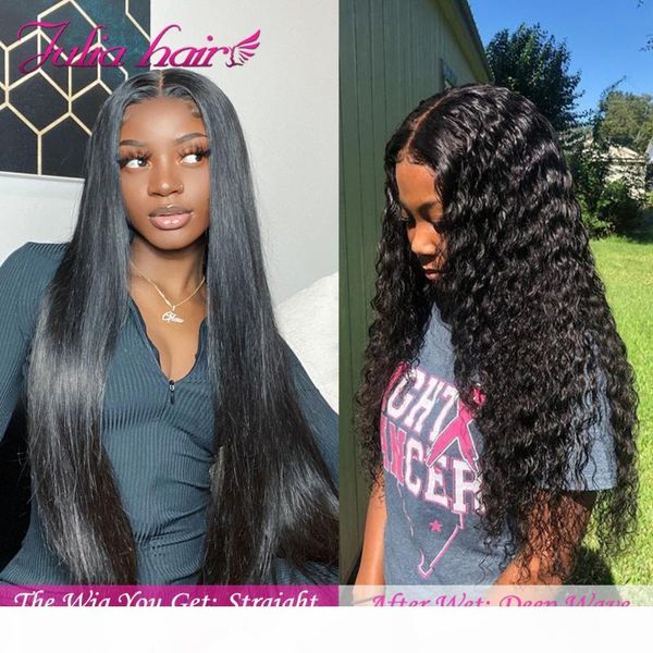 magic peruvian straight lace wig to deep wave lace front wig after wet julia remy 13x4 front human hair wigs pre-plucked, Black;brown
magic peruvian straight lace wig to deep wave lace front wig after wet julia remy 13x4 front human hair wigs pre-plucked, Black;brown