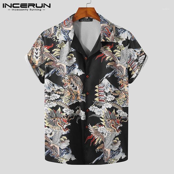 printed men shirt turn down collar short sleeve summer casual hawaiian shirts streetwear vintage camisas s-3xl men's, White;black
printed men shirt turn down collar short sleeve summer casual hawaiian shirts streetwear vintage camisas s-3xl men's, White;black