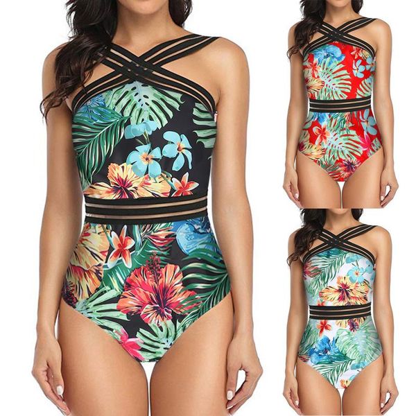 women's swimwear women 2021 leaf print one piece striped halter swimsuit womens flower sleeveless high waist, White;black
women's swimwear women 2021 leaf print one piece striped halter swimsuit womens flower sleeveless high waist, White;black