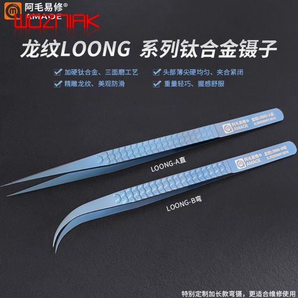professional hand tool sets amaoe loong dragon shaped anti slip tweezers titanium alloy stiffening and lengthening line motherboard bga repa
professional hand tool sets amaoe loong dragon shaped anti slip tweezers titanium alloy stiffening and lengthening line motherboard bga repa