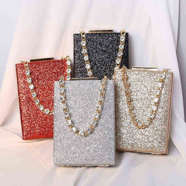 2021 dinner bag rhinestone chain portable messenger small square bag female celebrity banquet hand
2021 dinner bag rhinestone chain portable messenger small square bag female celebrity banquet hand