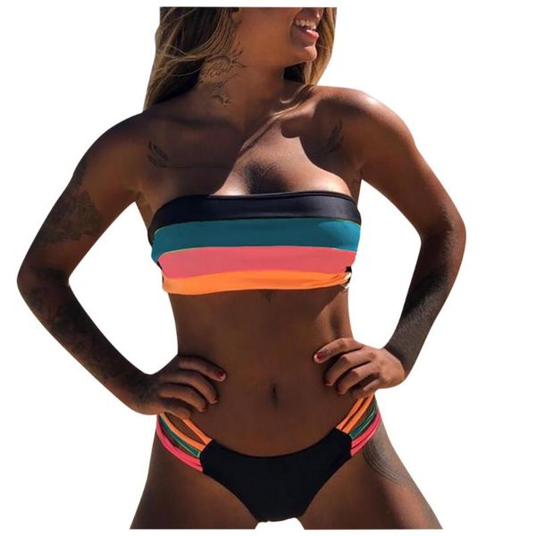 women's swimwear 2021 patchwork striped swimsuit women summer bikinis biquinis set push up bathing suit ladies halter beachwear, White;black
women's swimwear 2021 patchwork striped swimsuit women summer bikinis biquinis set push up bathing suit ladies halter beachwear, White;black