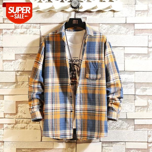 men's business casual classic plaid long sleeve shirt autumn brand clothing cotton loose shirt #1h8g, White;black
men's business casual classic plaid long sleeve shirt autumn brand clothing cotton loose shirt #1h8g, White;black