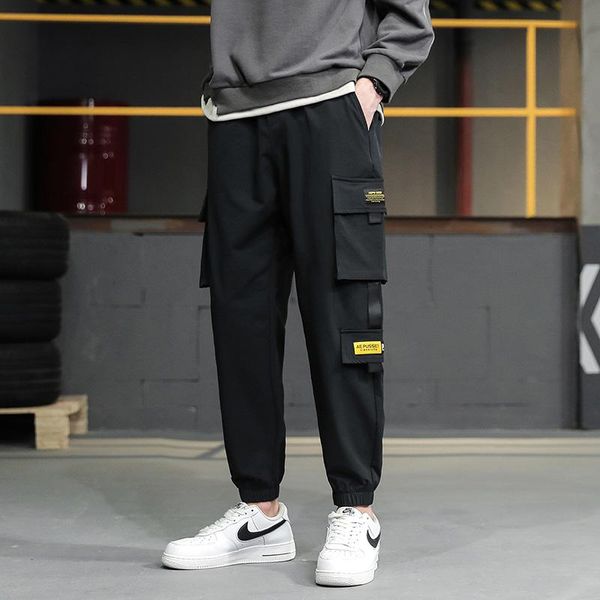 men's pants streetwear hip hop joggers cargo 2021 men harem side pockets ribbons woman sweatpants casual loose s-4xl, Black
men's pants streetwear hip hop joggers cargo 2021 men harem side pockets ribbons woman sweatpants casual loose s-4xl, Black