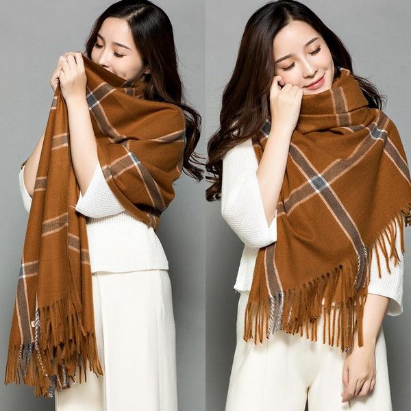 scarves 2021 cashmere scarf women winter thickened long warm plaid korean version wool headband neckerchief bandana pashmina, Blue;gray
scarves 2021 cashmere scarf women winter thickened long warm plaid korean version wool headband neckerchief bandana pashmina, Blue;gray