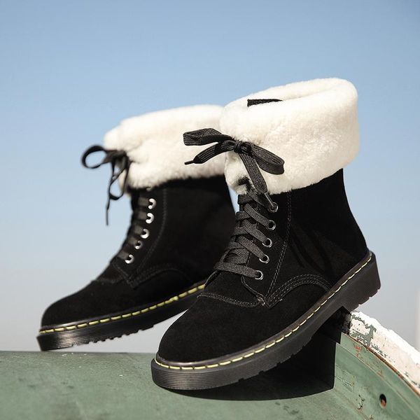 boots 2021 winter shoes women's snow scrub cow leather plush keep warm motorcycle ankle botas mujer, Black
boots 2021 winter shoes women's snow scrub cow leather plush keep warm motorcycle ankle botas mujer, Black