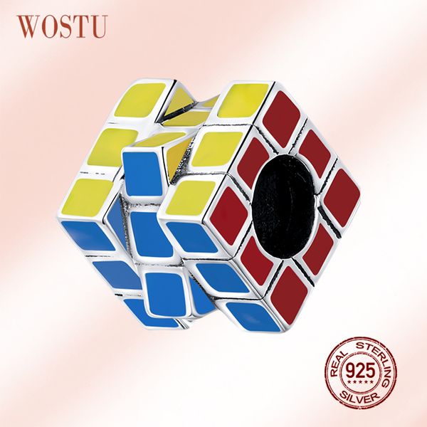 wostu original design 925 sterling silver colorful cube charm enamel bead pendant fit silver bracelet necklace jewelry cqc1640 q0531, Black
wostu original design 925 sterling silver colorful cube charm enamel bead pendant fit silver bracelet necklace jewelry cqc1640 q0531, Black