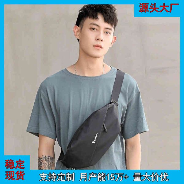 men's black chest bag personalized zipper oxford cloth messenger single shoulder, Black;red
men's black chest bag personalized zipper oxford cloth messenger single shoulder, Black;red