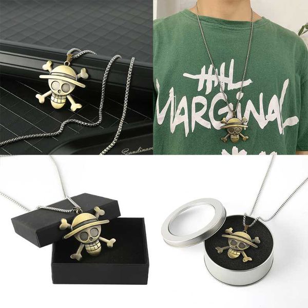 pendant necklaces 2021 trend vintage anime one piece luffy skull necklace neck keel chain jewelry women men gift accessories, Silver
pendant necklaces 2021 trend vintage anime one piece luffy skull necklace neck keel chain jewelry women men gift accessories, Silver