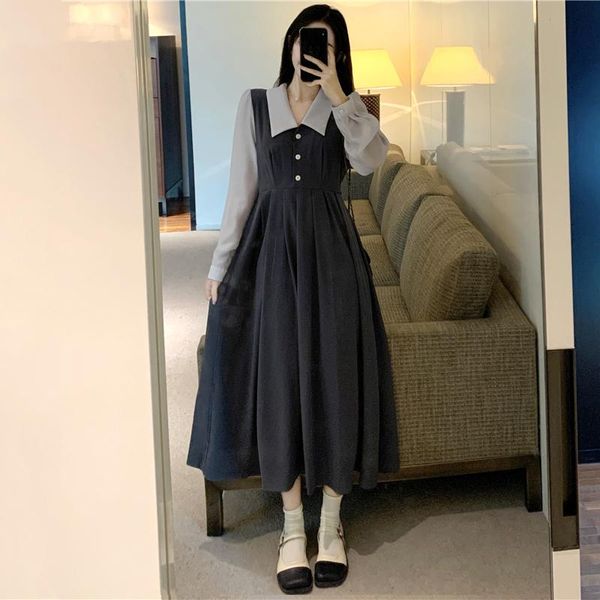 casual dresses 2021 long first love the spring and autumn period french tender gray sleeve platycodon, Black;gray
casual dresses 2021 long first love the spring and autumn period french tender gray sleeve platycodon, Black;gray