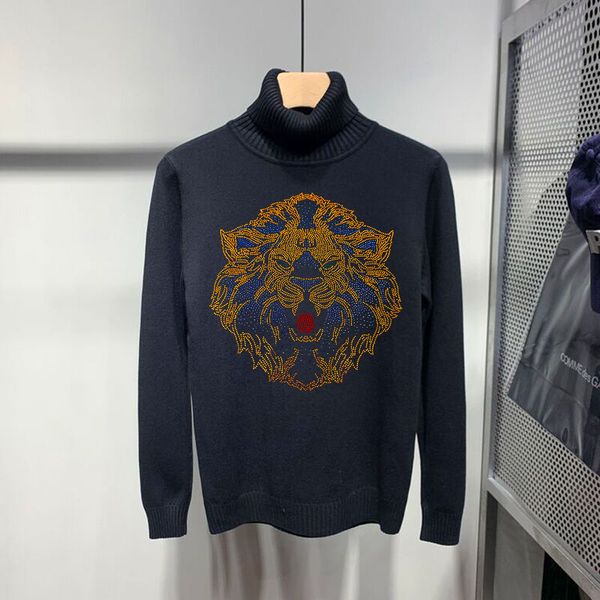 men's hoodies & sweatshirts male high collar sweater with large dimensions of fine-fit creative pattern lion designer sweatshirt factor, Black
men's hoodies & sweatshirts male high collar sweater with large dimensions of fine-fit creative pattern lion designer sweatshirt factor, Black