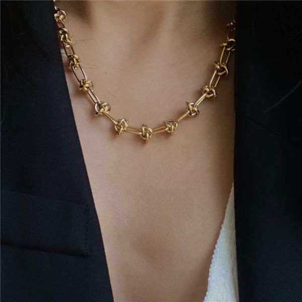 chokers simple chunky knotted chains necklaces punk hip hop trendy twisted hollow link for women minimalist jewelry, Golden;silver
chokers simple chunky knotted chains necklaces punk hip hop trendy twisted hollow link for women minimalist jewelry, Golden;silver