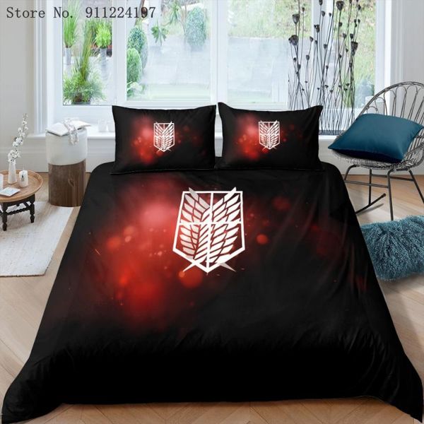 bedding sets 2/3 pieces attack on titan japan anime set 3d printed duvet cover for bedroom single double size quilt
bedding sets 2/3 pieces attack on titan japan anime set 3d printed duvet cover for bedroom single double size quilt