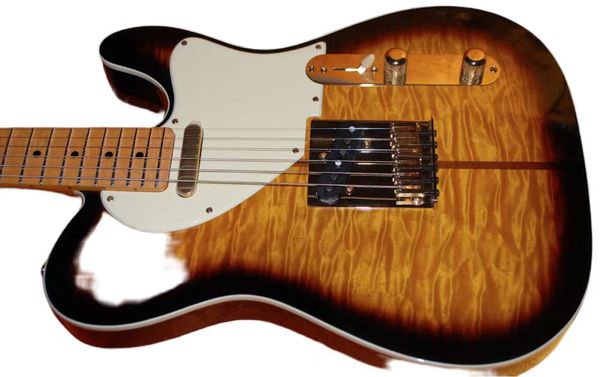 merle haggard signature tuff dog tele quilted maple electric guitar gold hardware, 3 tone sunburst, blue, green, three colors available
merle haggard signature tuff dog tele quilted maple electric guitar gold hardware, 3 tone sunburst, blue, green, three colors available