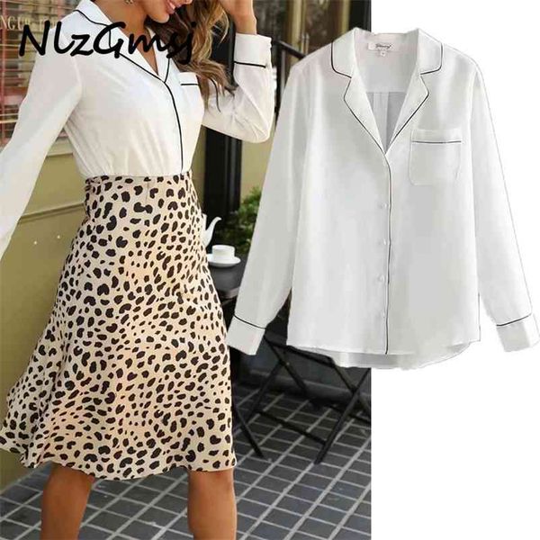 blouse women turn-down collar splicing single-breasted long sleeve loose casual women's shirt 210628, White
blouse women turn-down collar splicing single-breasted long sleeve loose casual women's shirt 210628, White