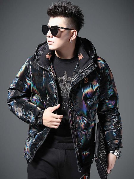 winter new hooded jacket fashion brand bright white down warm coat end men's wear, Black
winter new hooded jacket fashion brand bright white down warm coat end men's wear, Black
