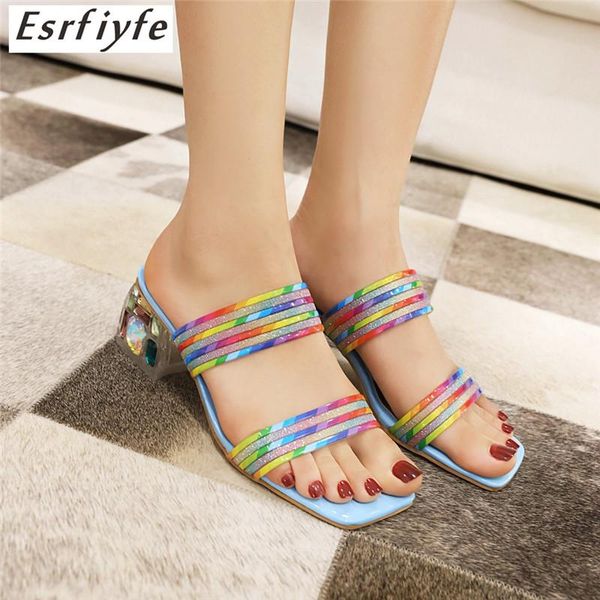 slippers esrfiyfe rainbow women crystal high heel slipper open toed shoes woman beach slides flip flips lady large size 48, Black
slippers esrfiyfe rainbow women crystal high heel slipper open toed shoes woman beach slides flip flips lady large size 48, Black