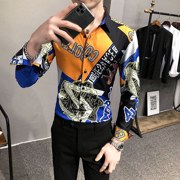 Britnico New Estilo Primavera Nova Leopardo Impresso Magro Apto Camisas Para Roupas Masculinas Clube/streetwear Vestido Ma LOE7, Black;brown
Britnico New Estilo Primavera Nova Leopardo Impresso Magro Apto Camisas Para Roupas Masculinas Clube/streetwear Vestido Ma LOE7, Black;brown