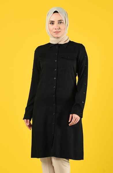 women's blouses & shirts minahill buttoned tunic with pockets 8120-03 black, White
women's blouses & shirts minahill buttoned tunic with pockets 8120-03 black, White