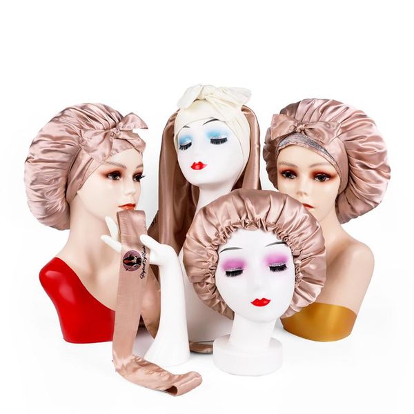 party hats custom logo pink satin sleeping bonnet long hat with rhinestone head tie bonnets wide edge control wrap headband milk silk
party hats custom logo pink satin sleeping bonnet long hat with rhinestone head tie bonnets wide edge control wrap headband milk silk
