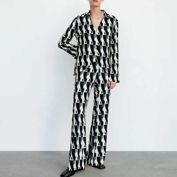 za suits 2 piece pants fashion retro printing slim elastic waist women casual street youth 210930, White
za suits 2 piece pants fashion retro printing slim elastic waist women casual street youth 210930, White