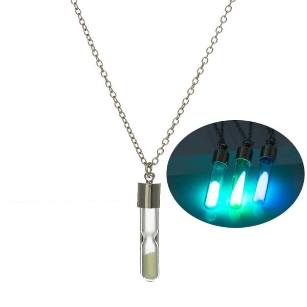 pendant necklaces fashion women girl jewelry time glass drift bottle luminous sand hourglass wishing necklace couples friend gift, Silver
pendant necklaces fashion women girl jewelry time glass drift bottle luminous sand hourglass wishing necklace couples friend gift, Silver