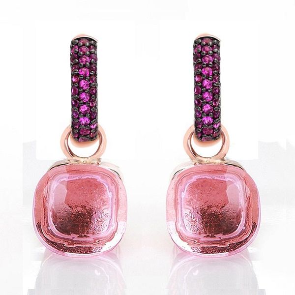 dangle & chandelier women fashion rose gold with black plated pink zircon earrings gift 14 colors, Silver
dangle & chandelier women fashion rose gold with black plated pink zircon earrings gift 14 colors, Silver