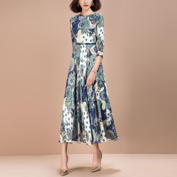 casual dresses fashion 2021 spring three quarter sleeve floral print long dress for women, Black;gray
casual dresses fashion 2021 spring three quarter sleeve floral print long dress for women, Black;gray