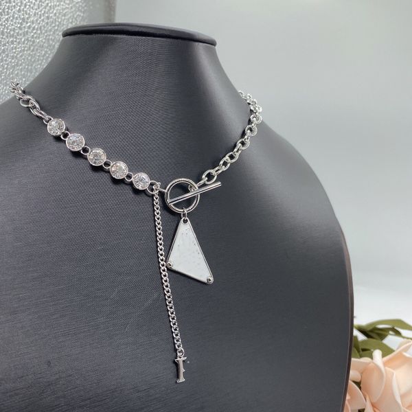 korean triangle letter necklace tassel ot buckle five rhinestone clavicle chain female fast delivery, Silver
korean triangle letter necklace tassel ot buckle five rhinestone clavicle chain female fast delivery, Silver